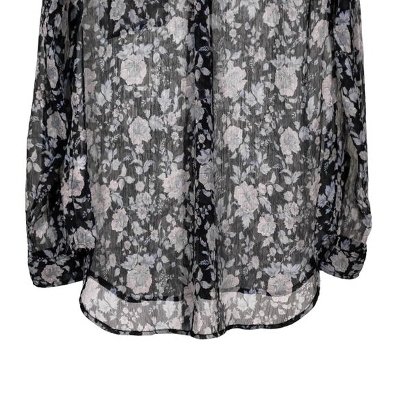 Denim Supply Ralph Lauren Shirt Button Up Floral Sheer Preppy Spring Tunic Top L - Picture 6 of 9